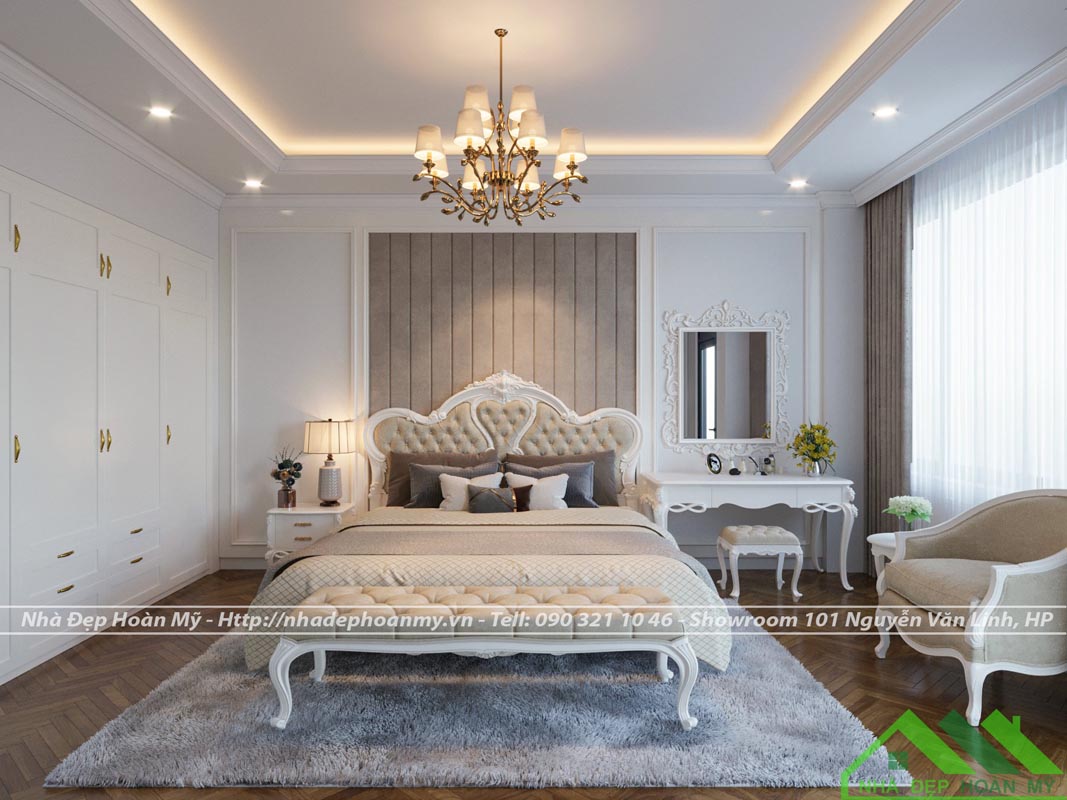 Phòng ngủ phong cách tân cổ điển PN183