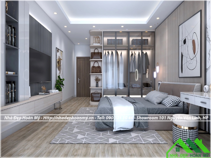 Thiết kế phòng ngủ đẹp hiện đại NDHM – PN175