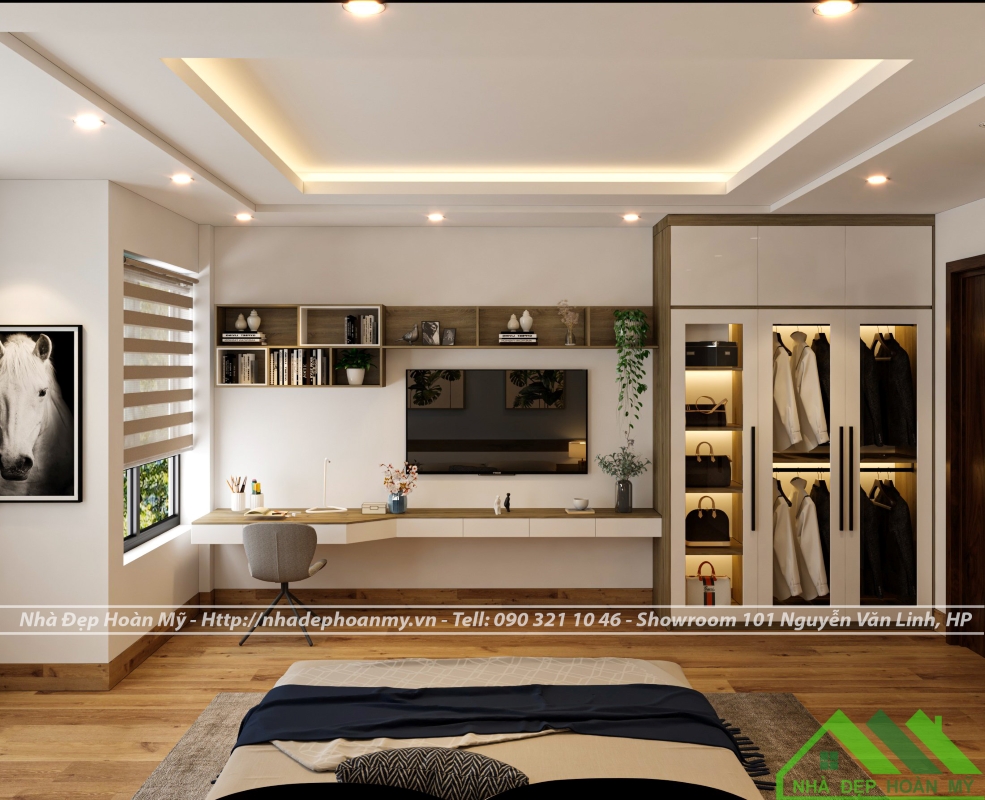 Phòng ngủ hiện đại đẹp, đơn giản, giá rẻ NDHM - PN176