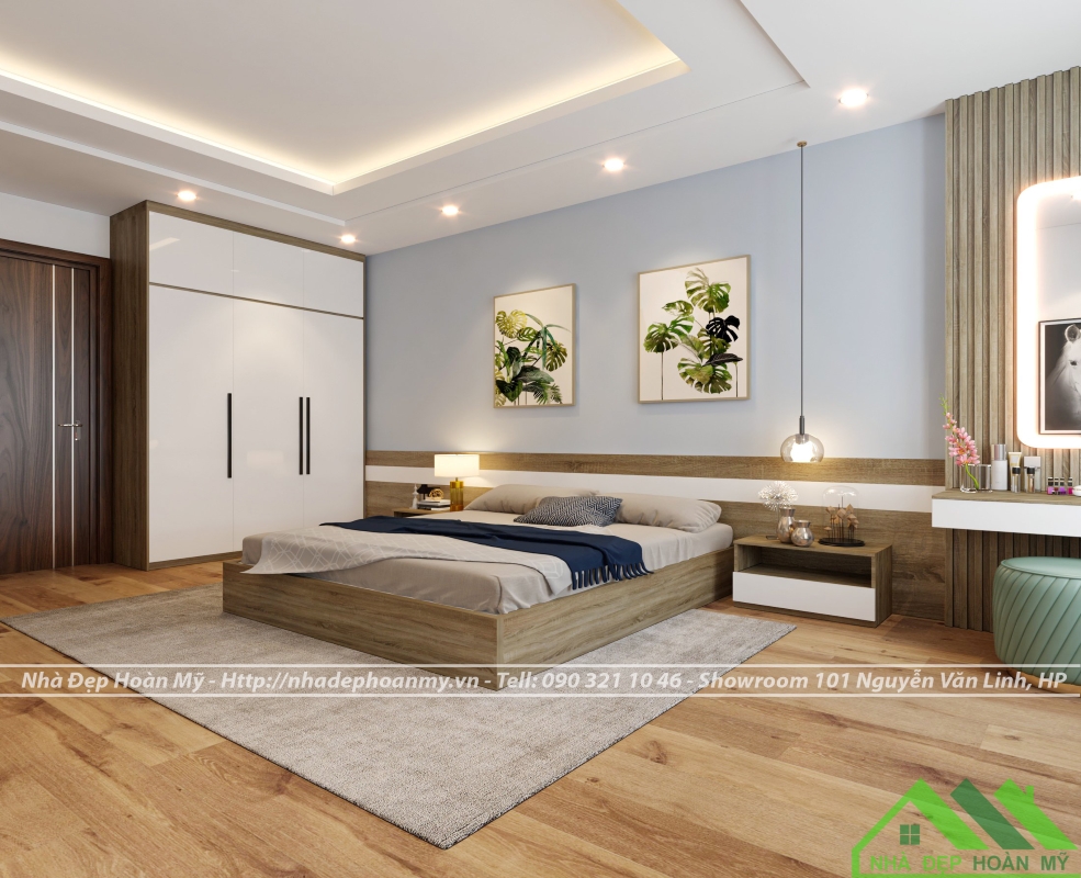 Phòng ngủ hiện đại đẹp, đơn giản, giá rẻ NDHM - PN176