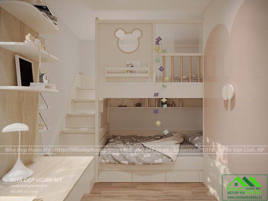 Thiết kế phòng ngủ trẻ em Hải Phòng hiện đại, tinh tế