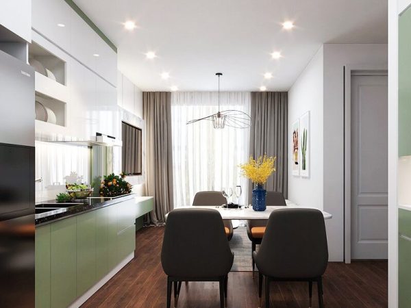 Mẫu tủ bếp chung cư Hoàng Huy Commerce Hải Phòng