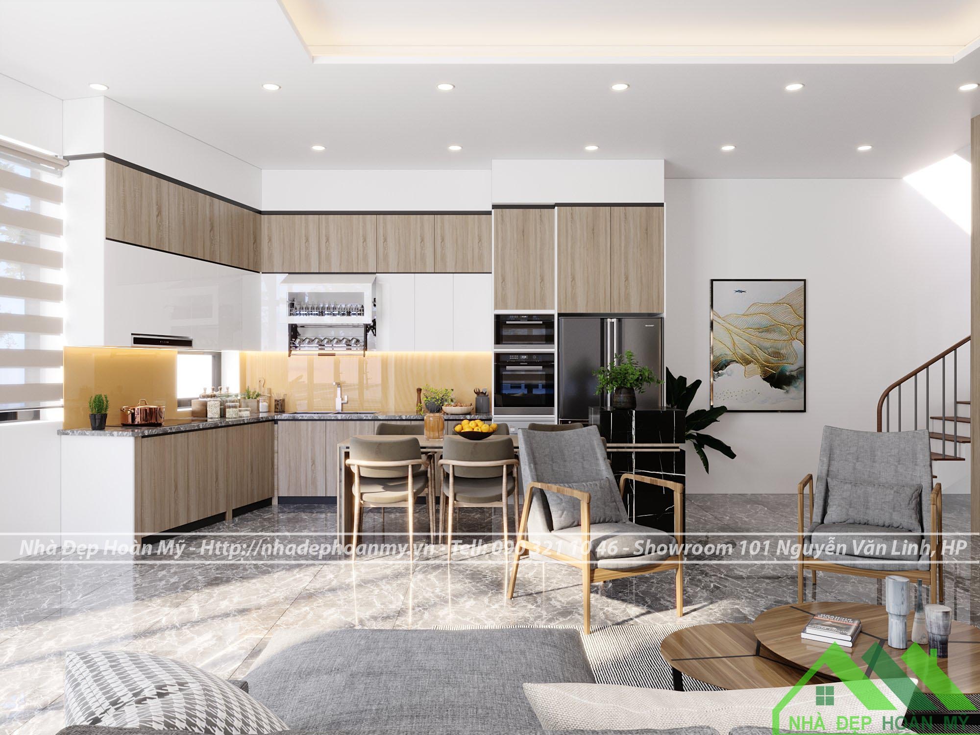 Cập Nhật Báo Giá Tủ Bếp Melamine An Cường Mới Nhất - Hình minh họa chuyên nghiệp tại Hải Phòng
